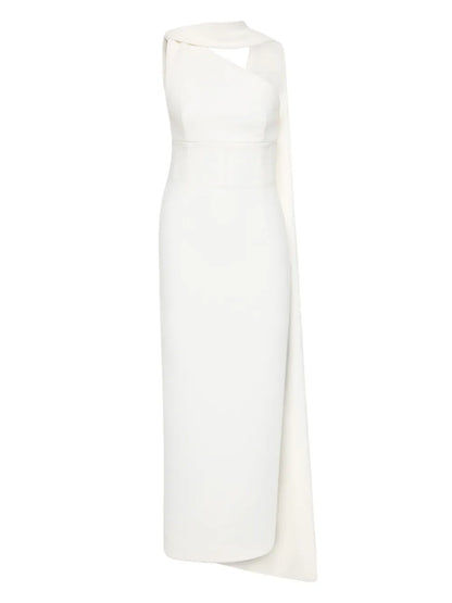 Clara Asymmetric-Detail Midi Dress