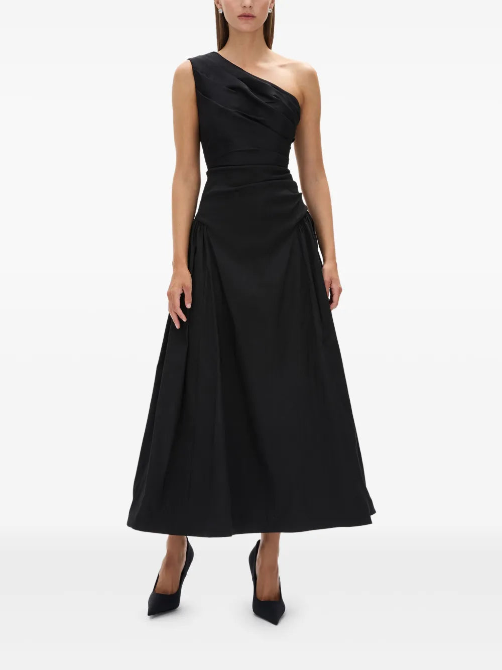 Ruched One-Shoulder Dress