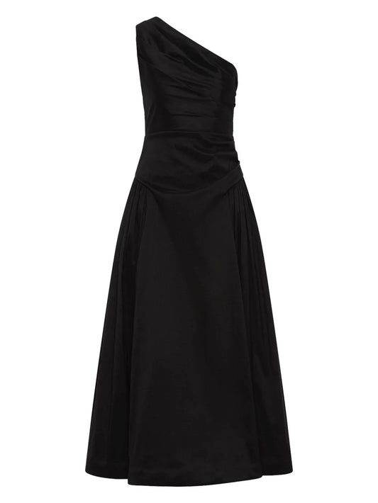 Ruched One-Shoulder Dress