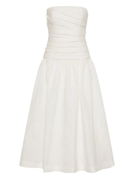Strapless Ruched Dress
