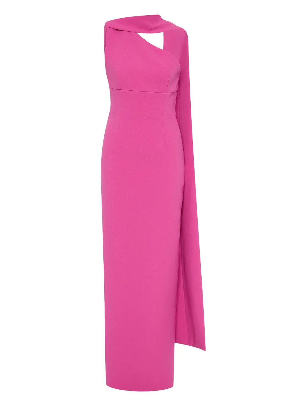 Clara Asymmetrical Cape-Detail Dress
