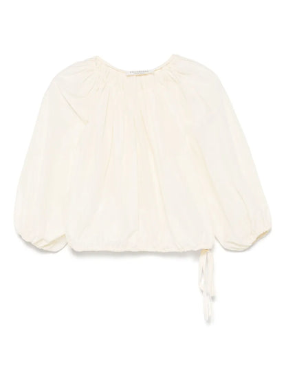 Pleat-Detail Blouse