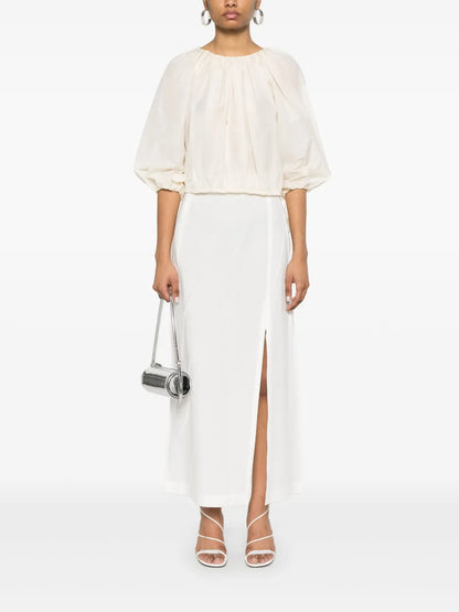 Pleat-Detail Blouse