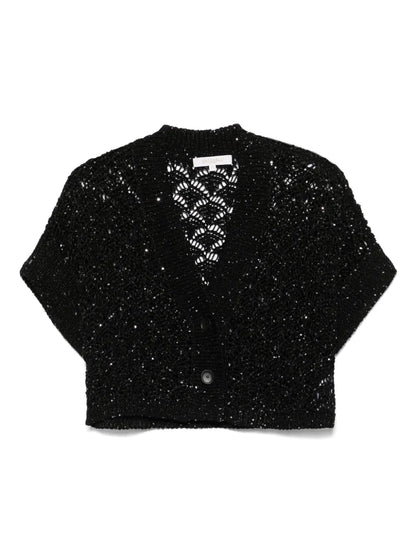 Sequin-Embellished Cardigan