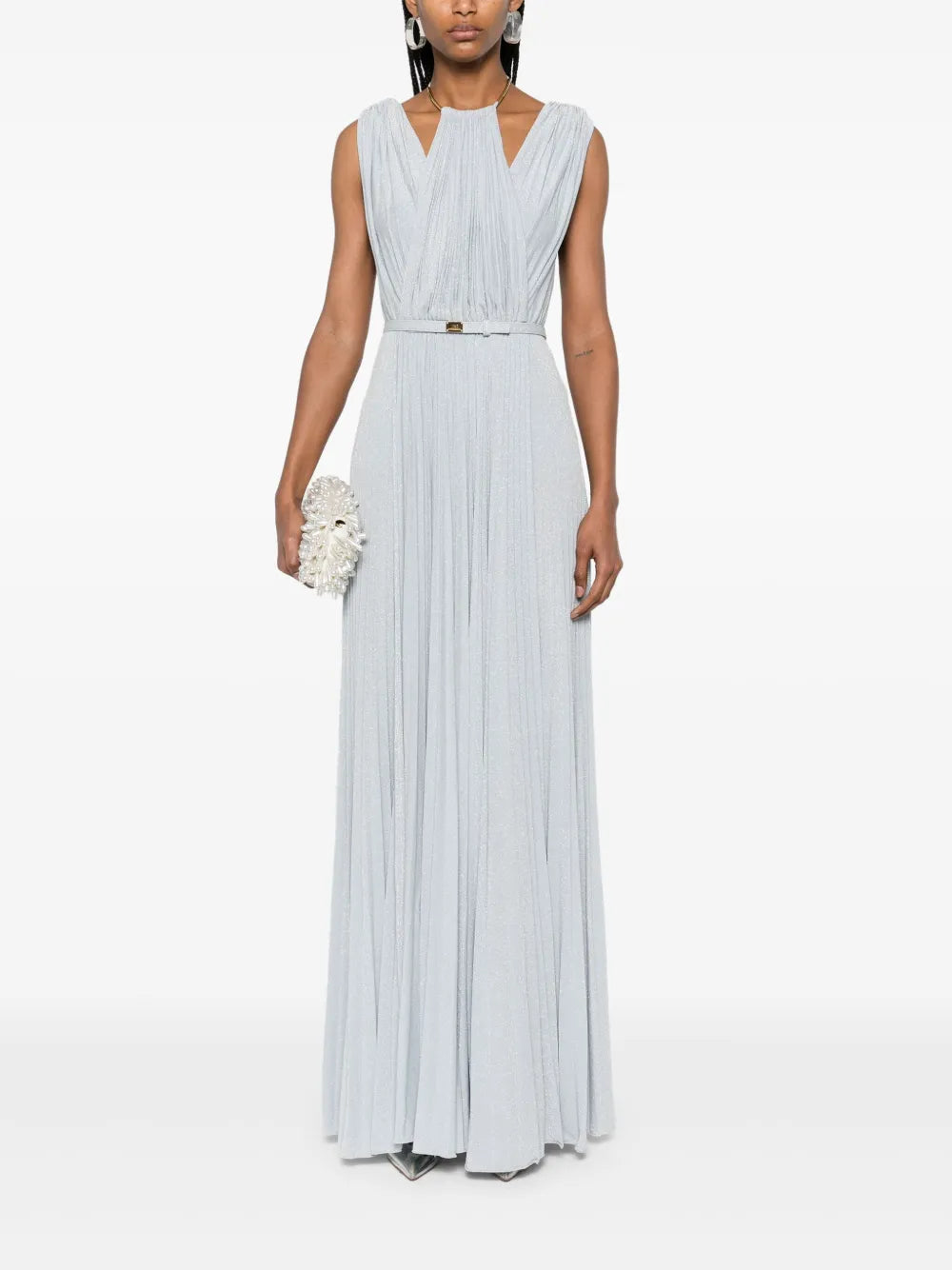 Plissé Maxi Dress