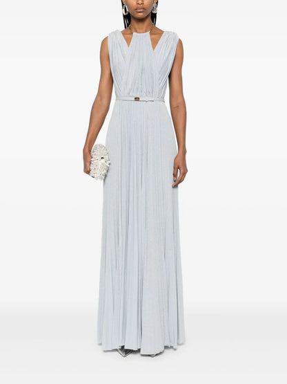 Plissé Maxi Dress