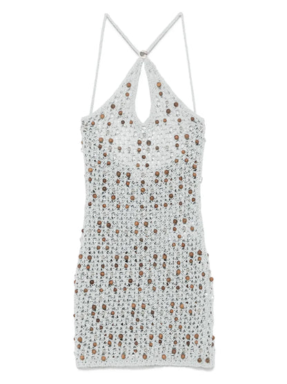 Beaaded Knitted Mini Dress
