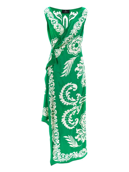 Floral-Print Midi Dress