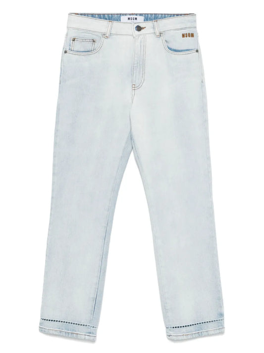 Logo-Embroidered Jeans