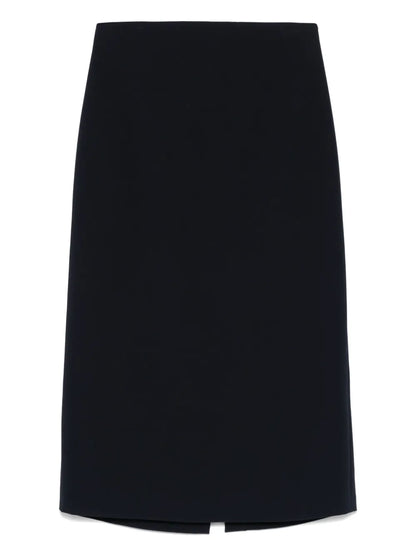 Rear-Slit Midi Skirt