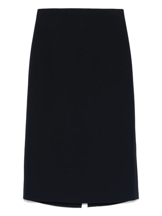 Rear-Slit Midi Skirt