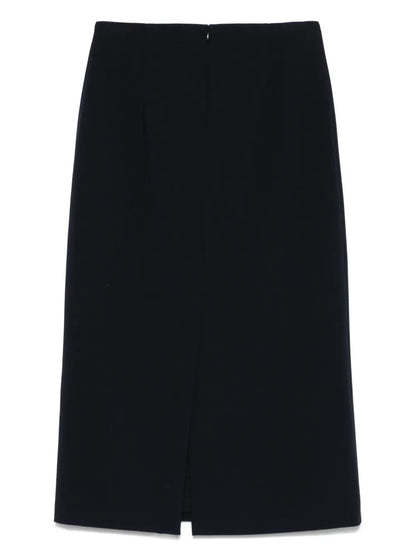 Rear-Slit Midi Skirt