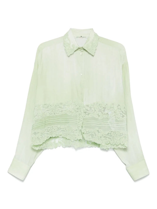 Lace-Detailed Shirt