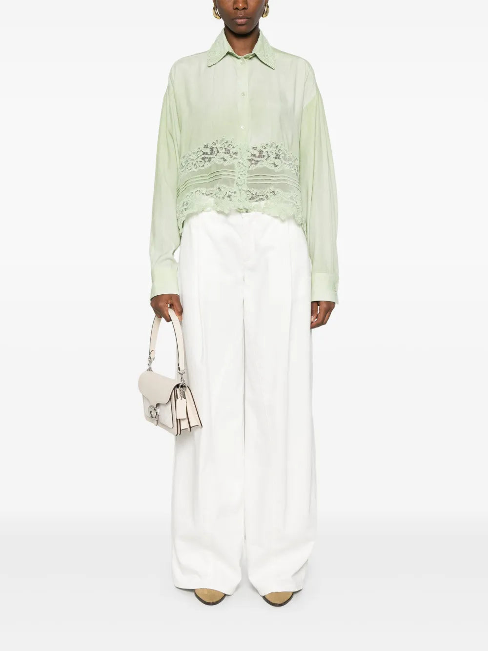 Lace-Detailed Shirt