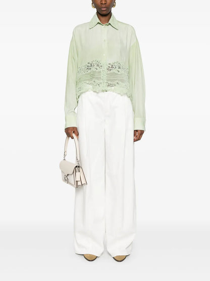 Lace-Detailed Shirt