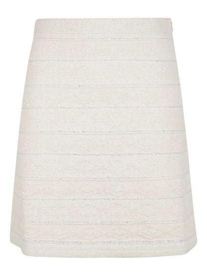 Sequined Textured Mini Skirt
