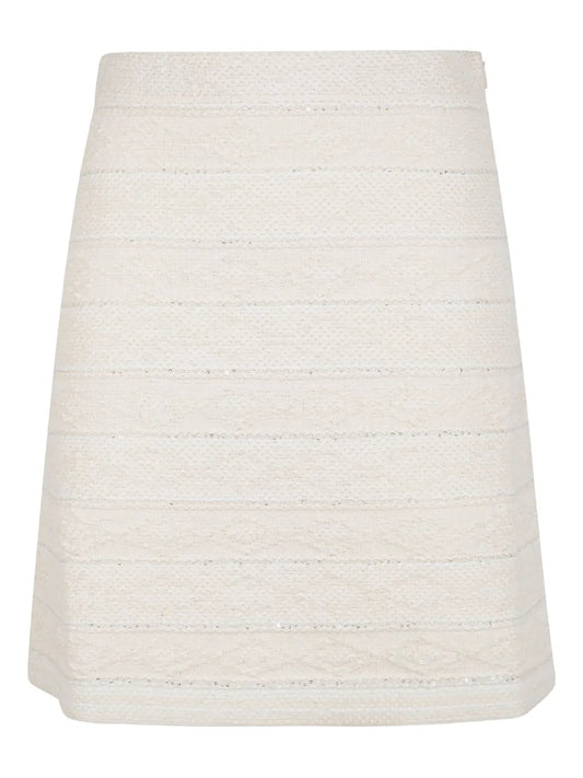 Sequined Textured Mini Skirt