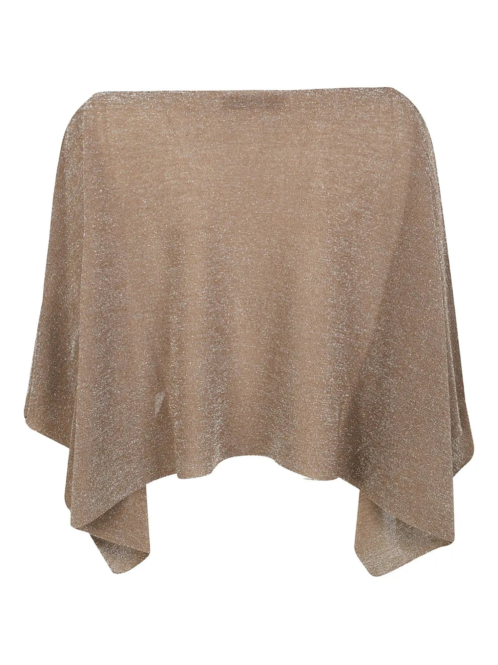 Lurex-Knit Draped Top