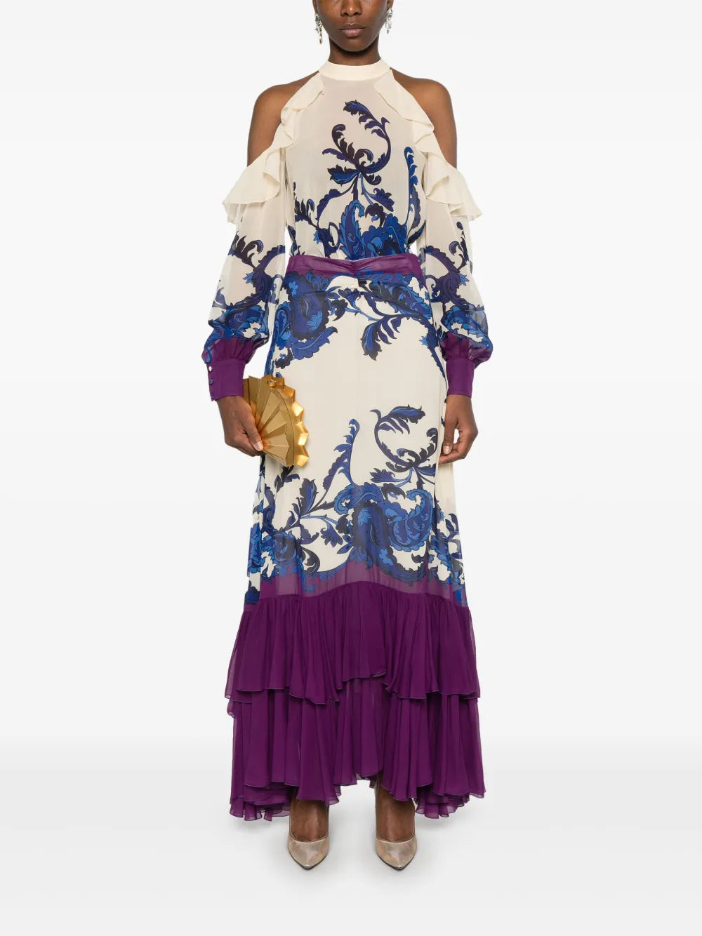 Paisley-Print Maxi Skirt