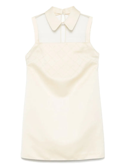 Rhinestones Satin Mini Dress