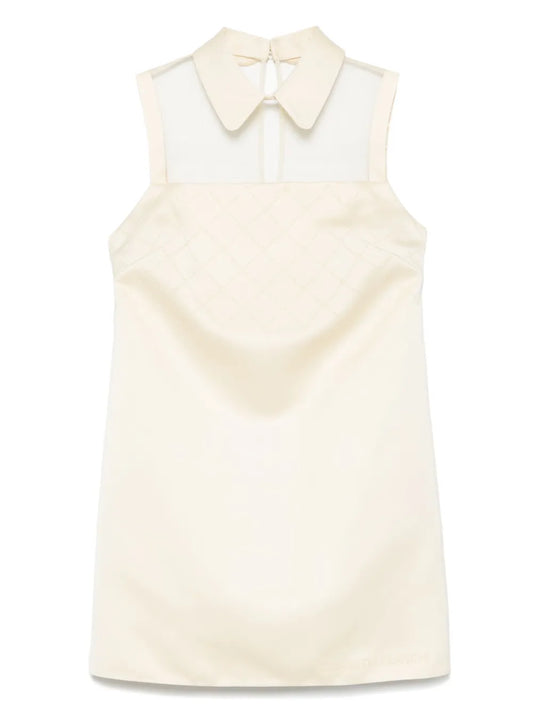 Rhinestones Satin Mini Dress