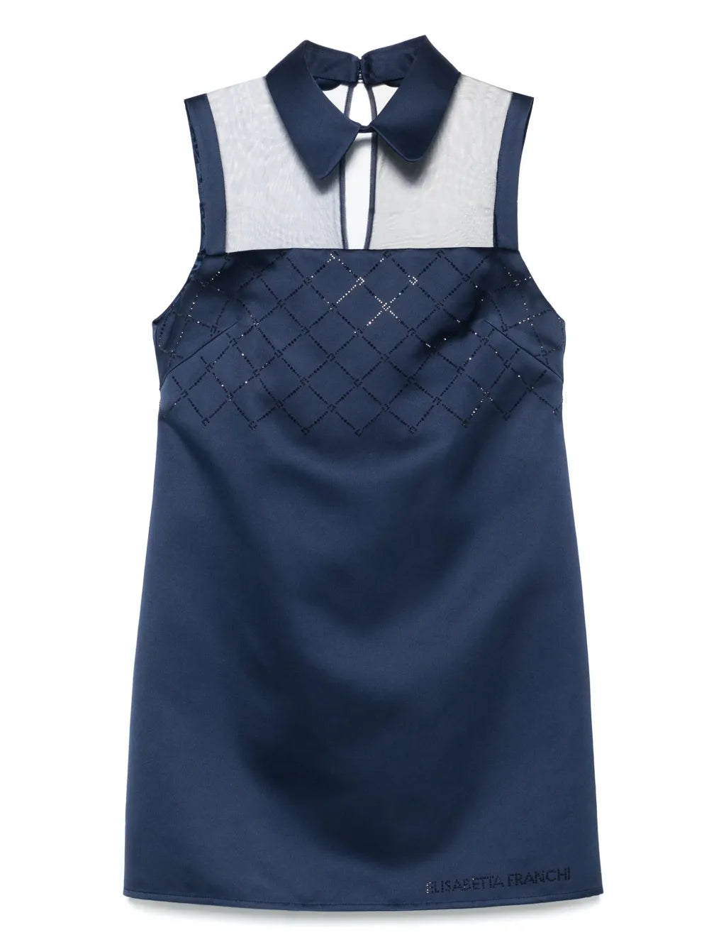 Rhinestones Satin Mini Dress