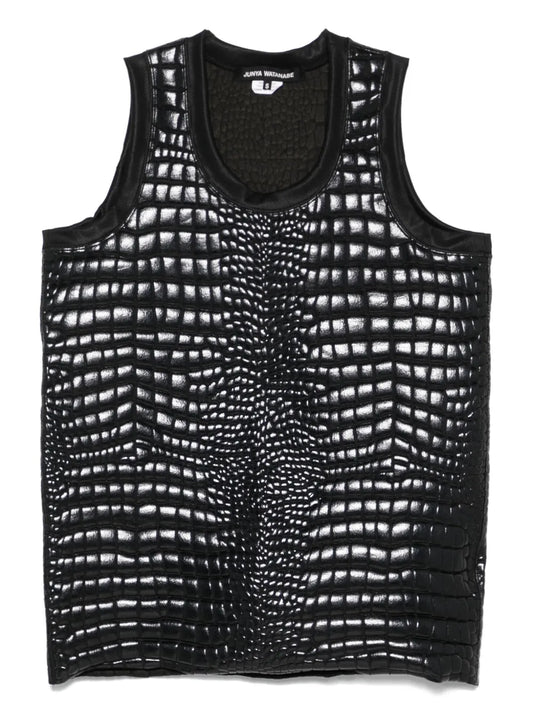 Crocodile-Embossed Top