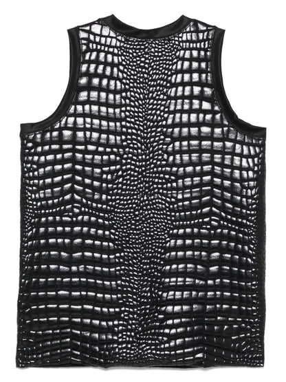 Crocodile-Embossed Top