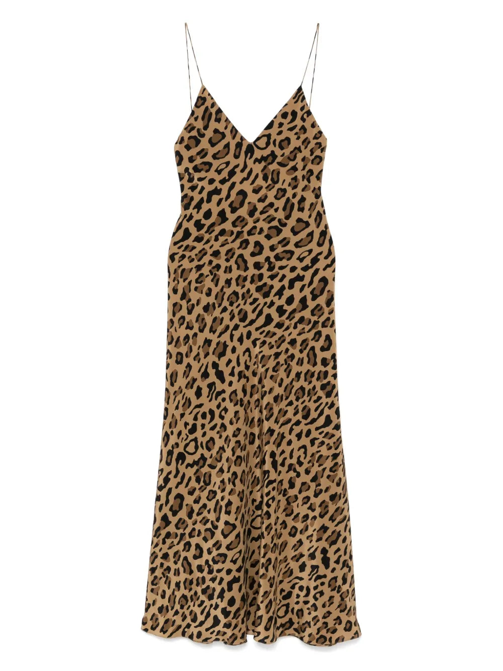 Leopard-Print Slip Midi Dress