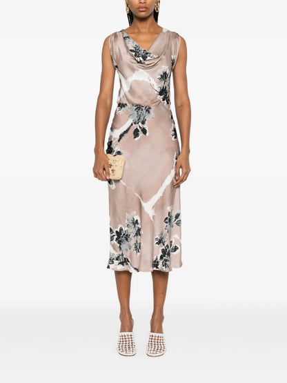 Floral-Print Midi Dress