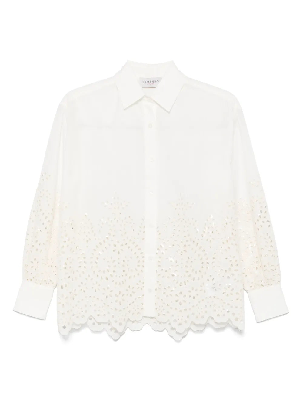 Floral-Embroidered Shirt