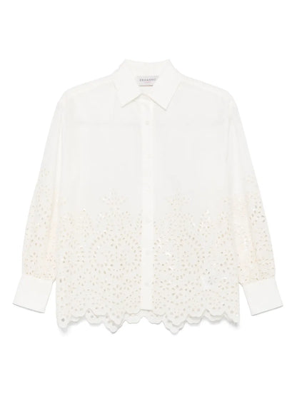 Floral-Embroidered Shirt