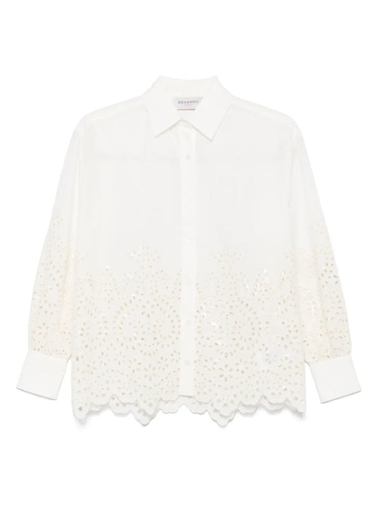 Floral-Embroidered Shirt