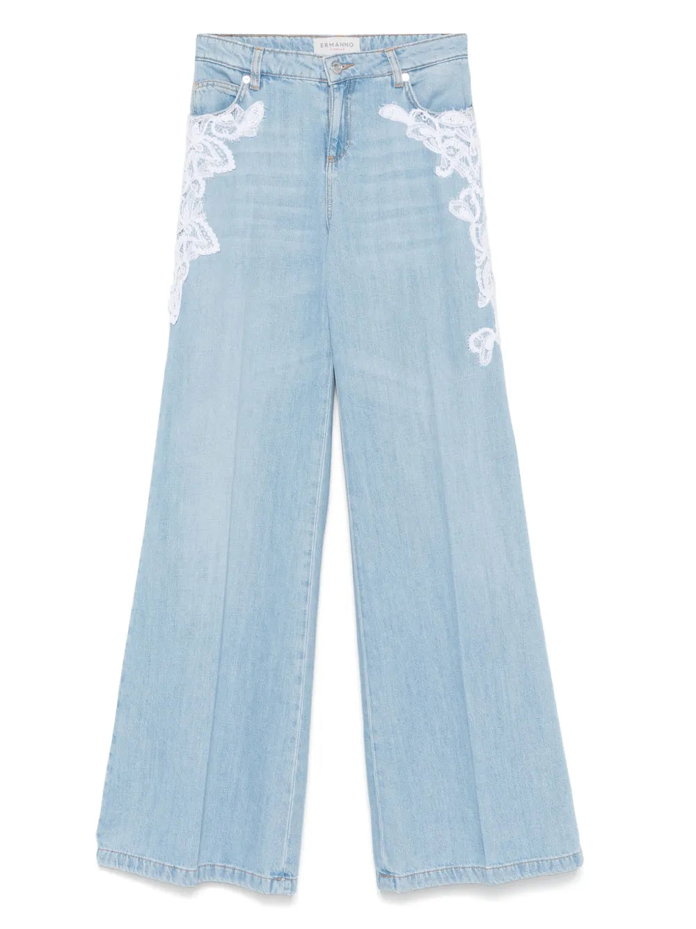 Lace-Detail Jeans