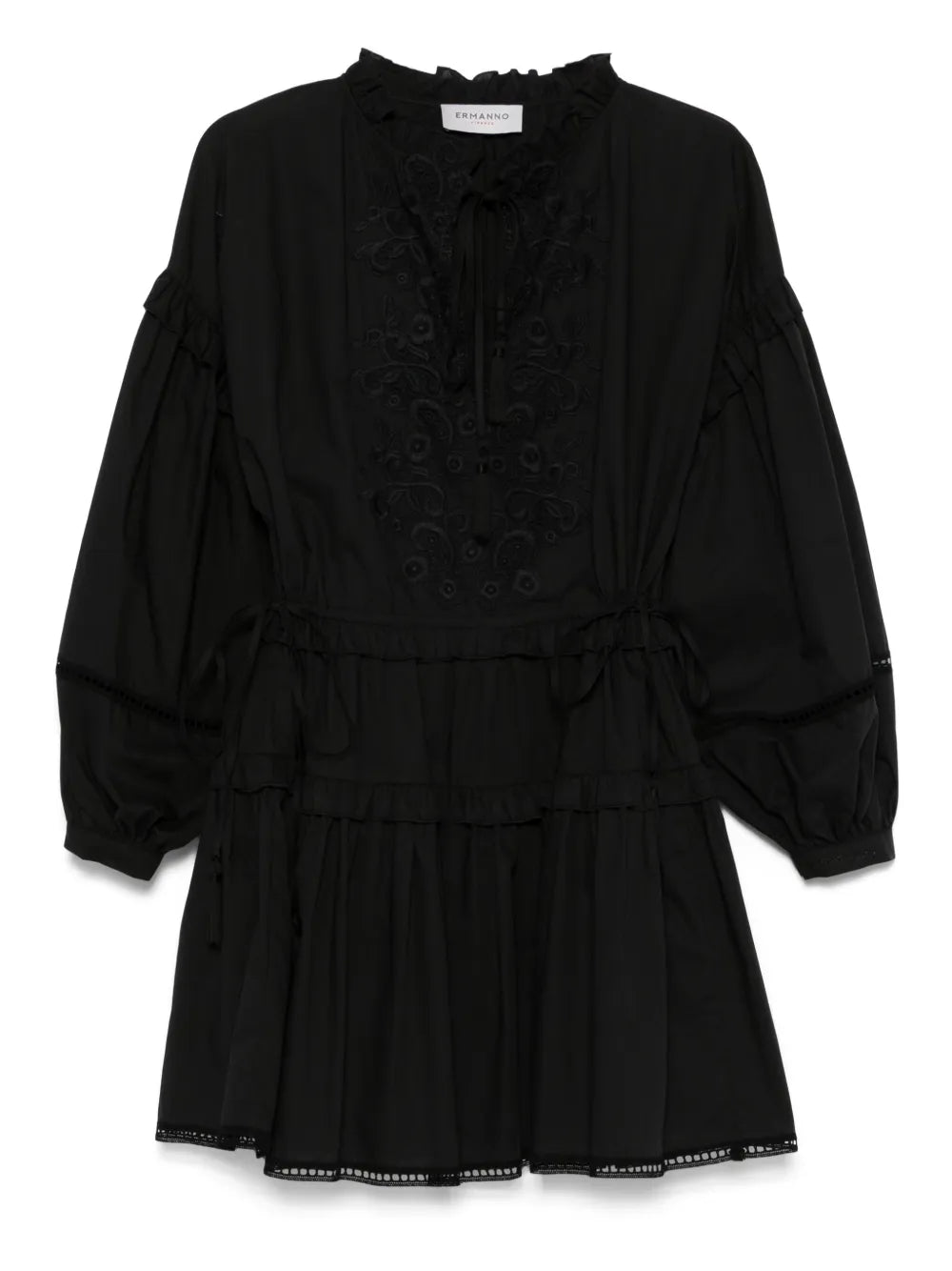 Lace-Detail Mini Dress