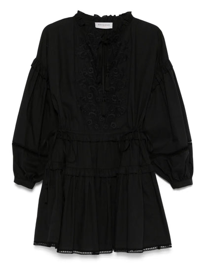 Lace-Detail Mini Dress