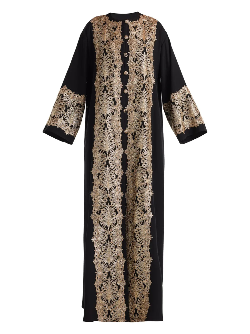 Sequin-Embellished Kaftan Dress