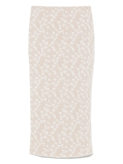 Bloom-Jacquard Midi Skirt