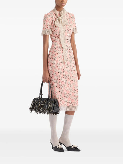 Printed Georgette Midi Dress