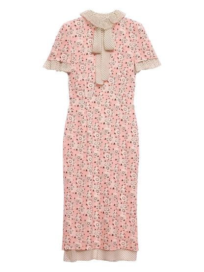 Printed Georgette Midi Dress
