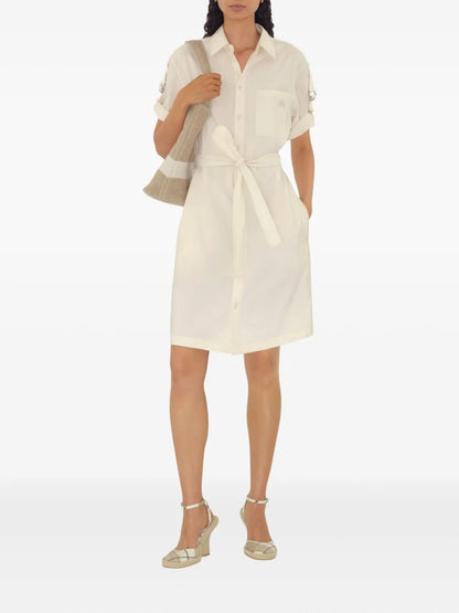 Ekd-Embroidered Shirt Dress