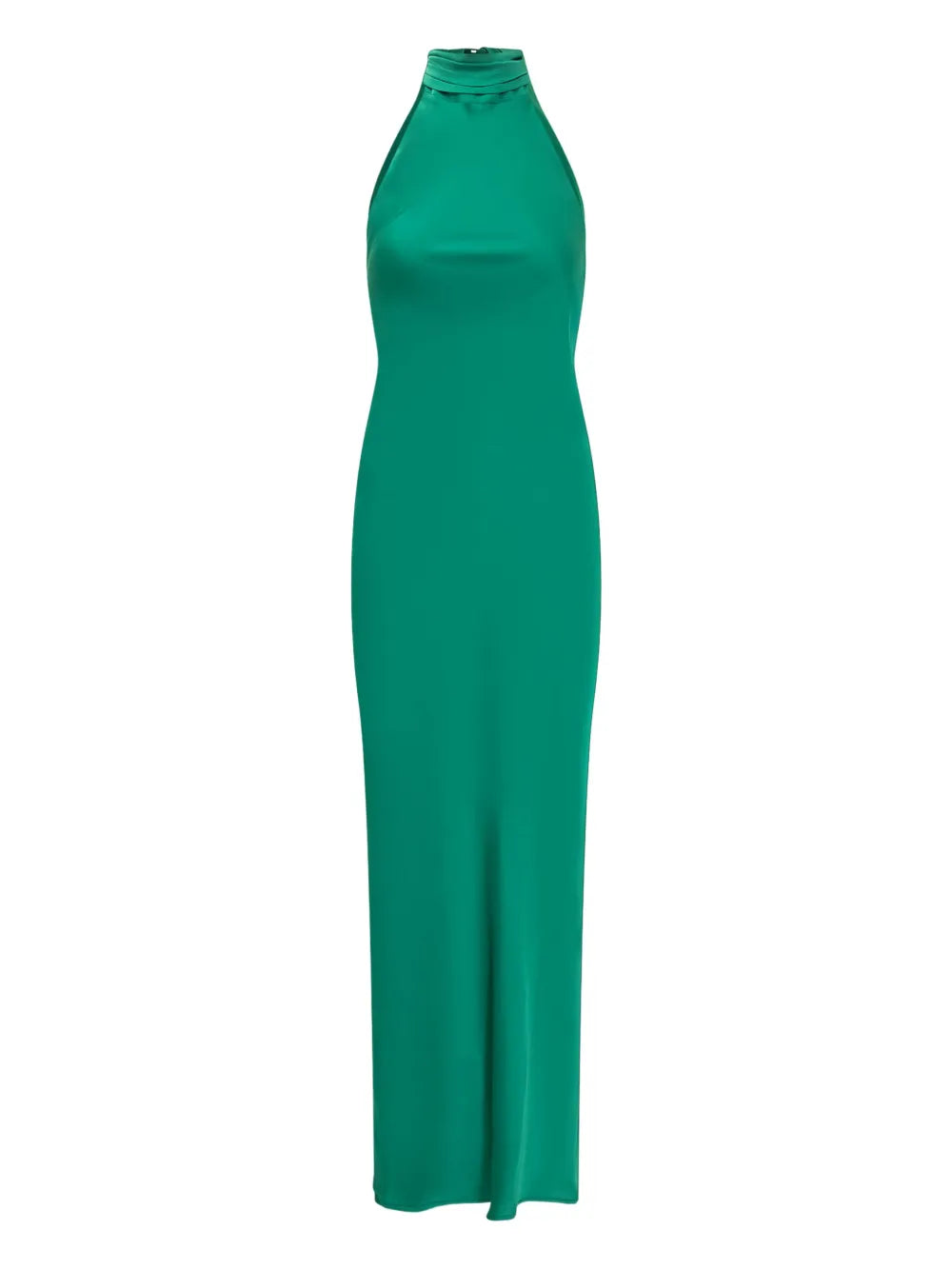 Halterneck Slit-Detail Maxi Dress