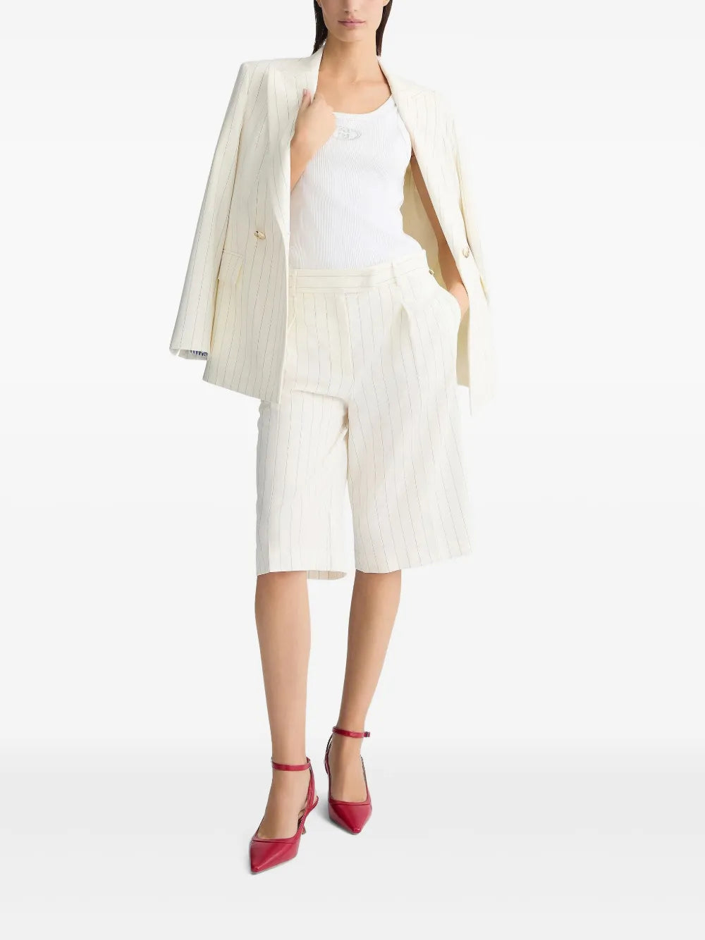 Striped Bermuda Shorts