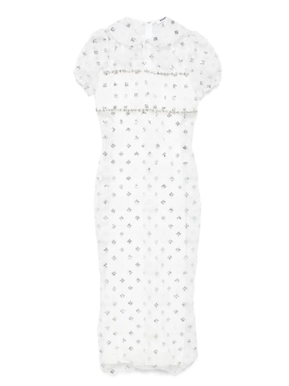 Sequin-Embellished Midi Dress