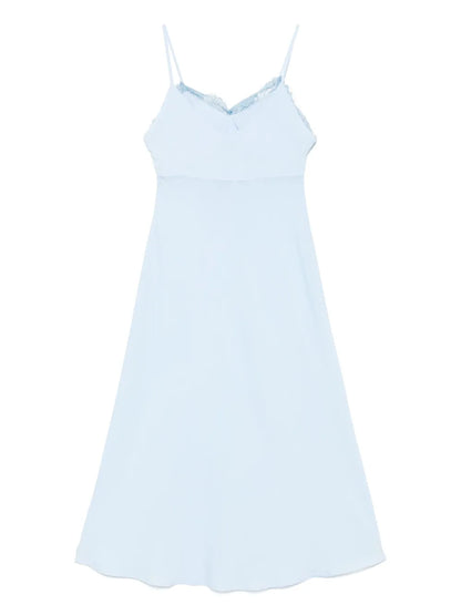 Lace-Trim Midi Dress