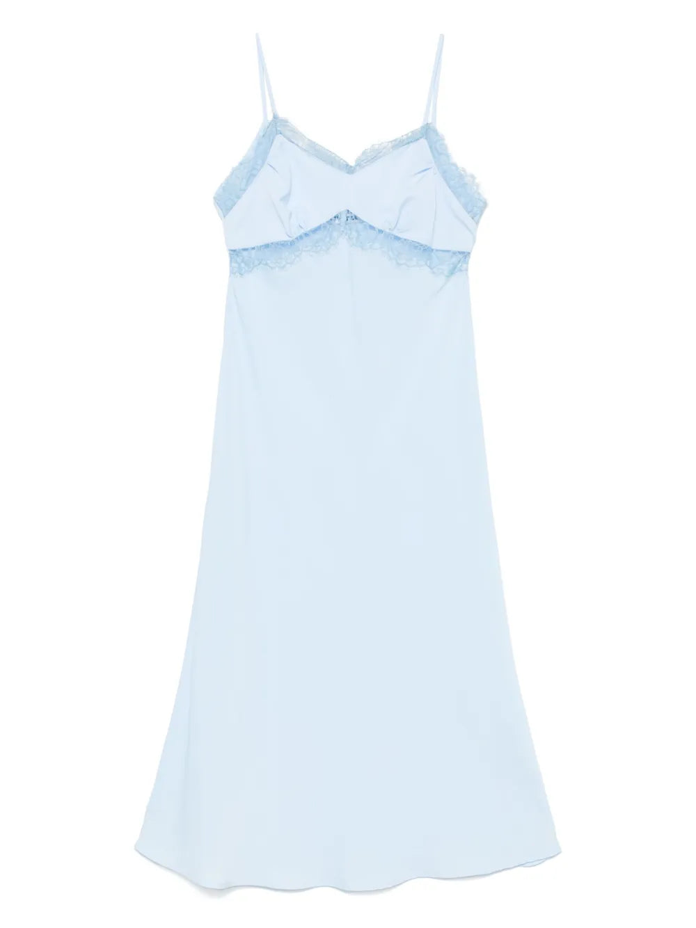 Lace-Trim Midi Dress