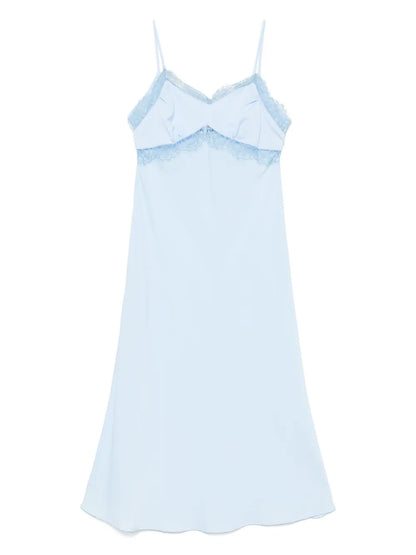 Lace-Trim Midi Dress