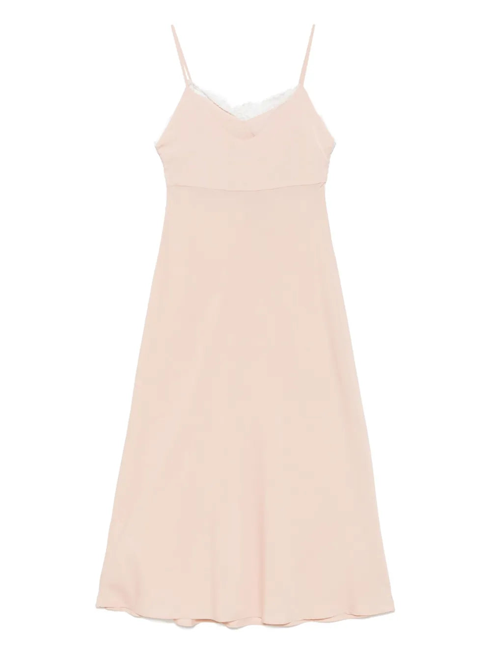 Lace-Trim Midi Dress