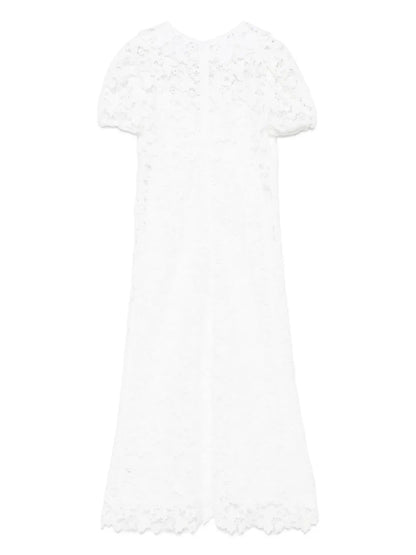 Guipure-Lace Midi Dress