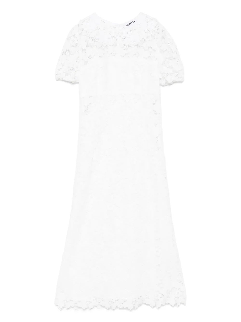 Guipure-Lace Midi Dress